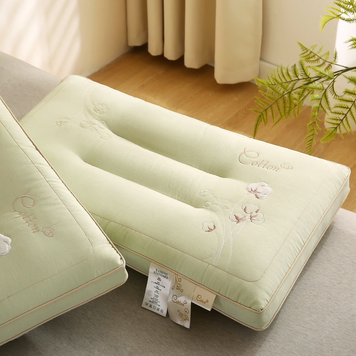 91家纺网 家纺一手货源 找家纺 （总）轩琪家纺 2026新款枕芯麻系列-橘夏1