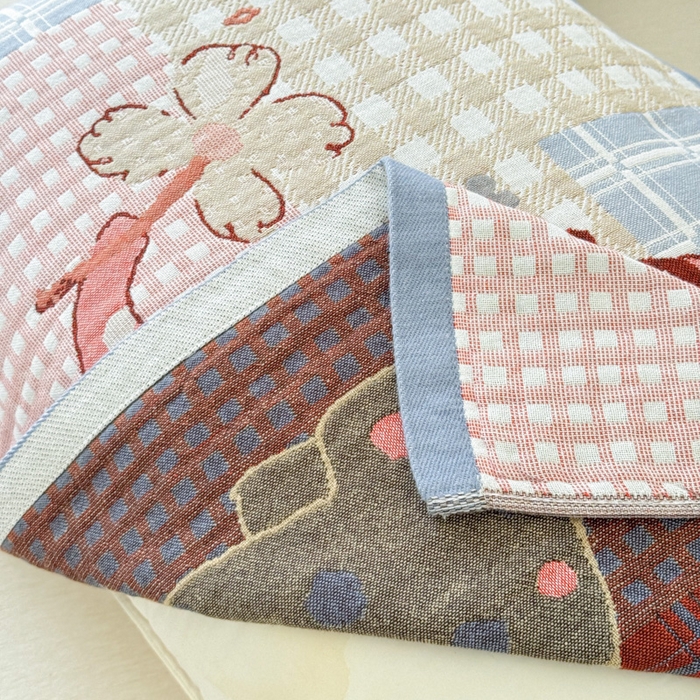 91家纺网 家纺一手货源 找家纺 乐家毛巾被（工厂自产自销） 2026新款全棉A类母婴级卡通软绵绵系列枕巾隔汗巾 童趣大象