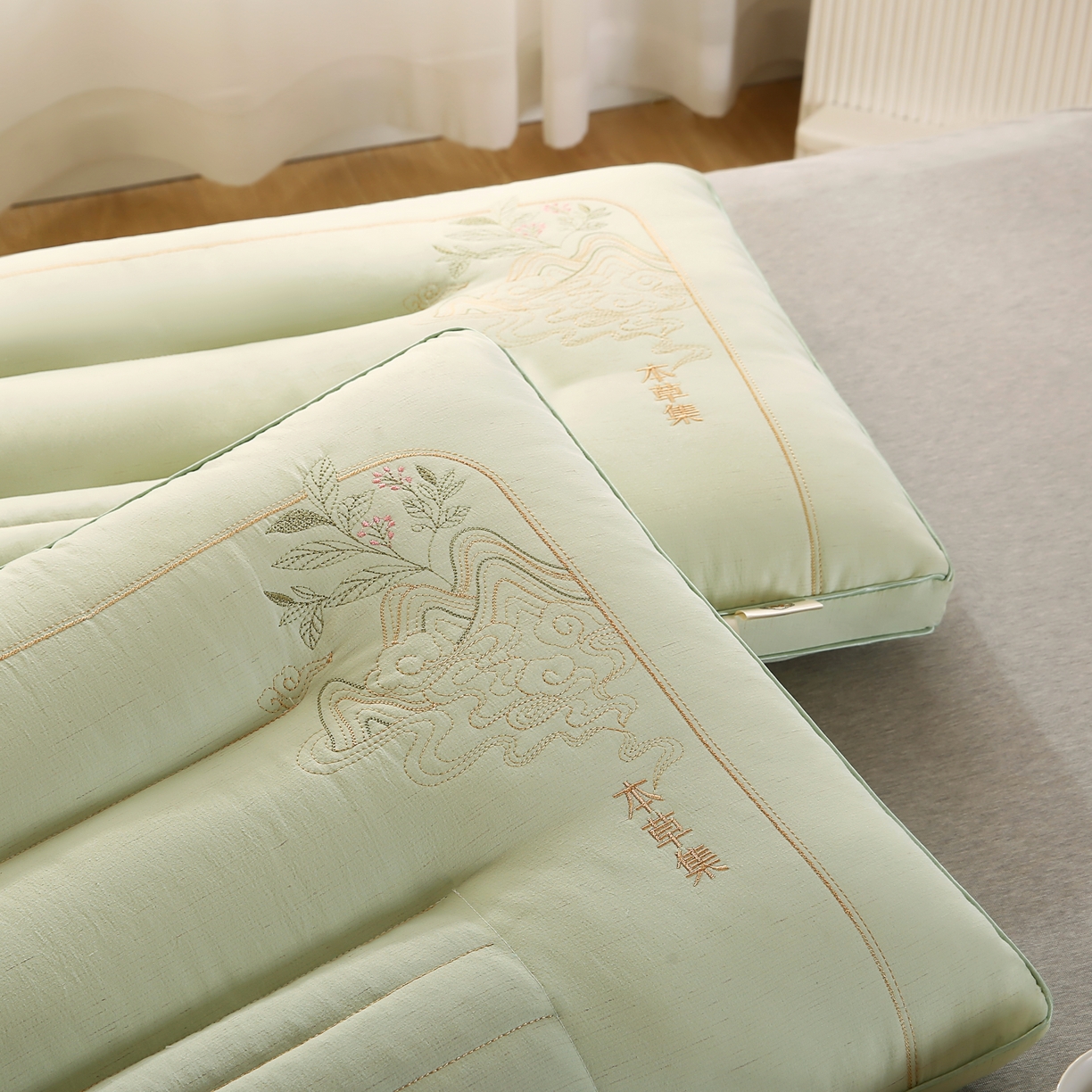 91家纺网 家纺一手货源 找家纺 （总）轩琪家纺 2026新款枕芯麻系列-橘夏2