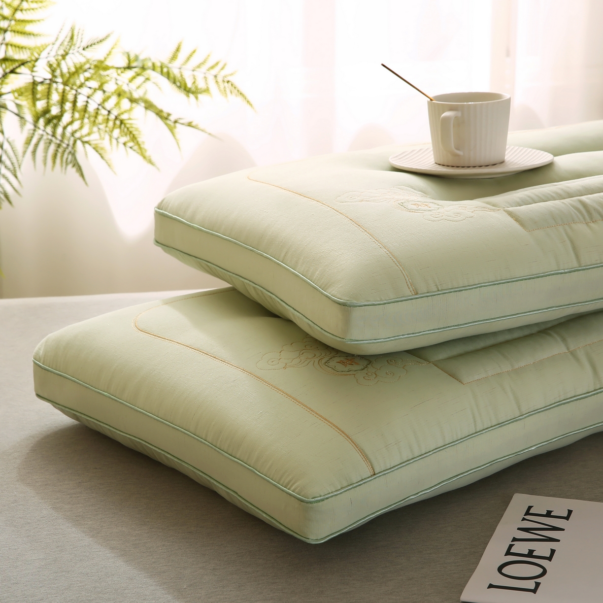 91家纺网 家纺一手货源 找家纺 （总）轩琪家纺 2026新款枕芯麻系列-橘夏2