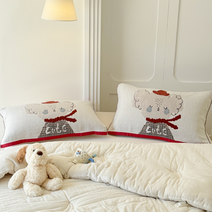 91家纺网 家纺一手货源 找家纺 乐家毛巾被（工厂自产自销） 2026新款全棉A类母婴级卡通软绵绵系列枕巾隔汗巾 Cute 考拉