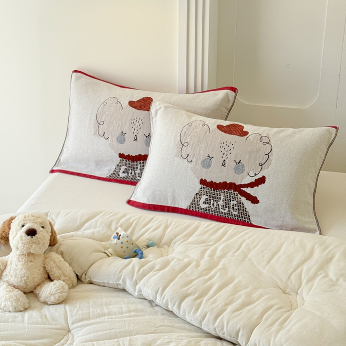 91家纺网 家纺一手货源 找家纺 乐家毛巾被（工厂自产自销） 2026新款全棉A类母婴级卡通软绵绵系列枕巾隔汗巾 Cute 考拉