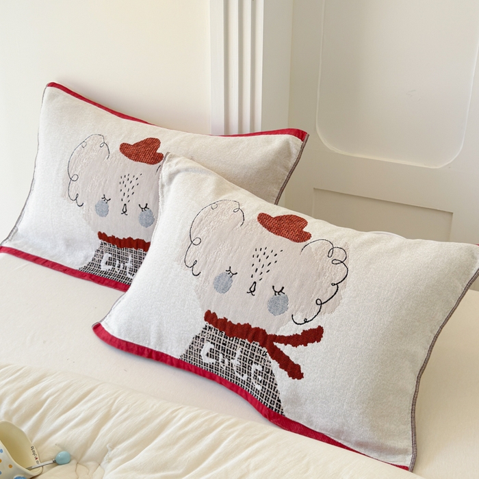 91家纺网 家纺一手货源 找家纺 乐家毛巾被（工厂自产自销） 2026新款全棉A类母婴级卡通软绵绵系列枕巾隔汗巾 Cute 考拉