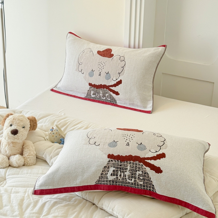 91家纺网 家纺一手货源 找家纺 乐家毛巾被（工厂自产自销） 2026新款全棉A类母婴级卡通软绵绵系列枕巾隔汗巾 Cute 考拉