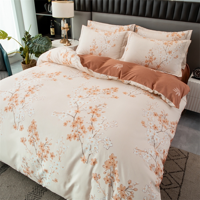 91家纺网 家纺一手货源 找家纺 佳宇轩 2026新款爆款140克独版植物羊绒加厚斜纹磨毛四件套 朝花夕拾