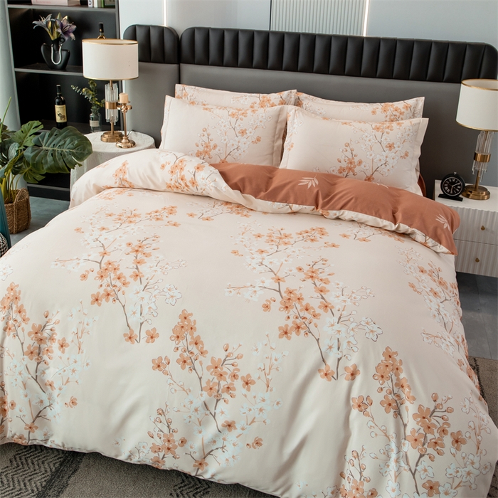 91家纺网 家纺一手货源 找家纺 佳宇轩 2026新款爆款140克独版植物羊绒加厚斜纹磨毛四件套 朝花夕拾