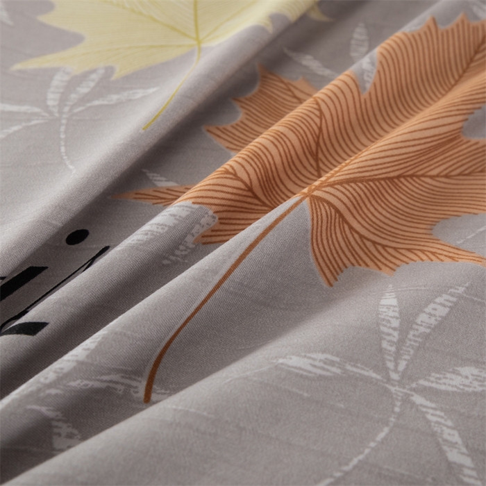 91家纺网 家纺一手货源 找家纺 佳宇轩 2026新款爆款140克独版植物羊绒加厚斜纹磨毛四件套 秋风落叶