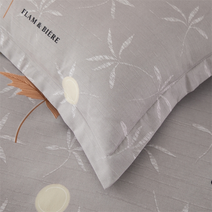 91家纺网 家纺一手货源 找家纺 佳宇轩 2026新款爆款140克独版植物羊绒加厚斜纹磨毛四件套 秋风落叶