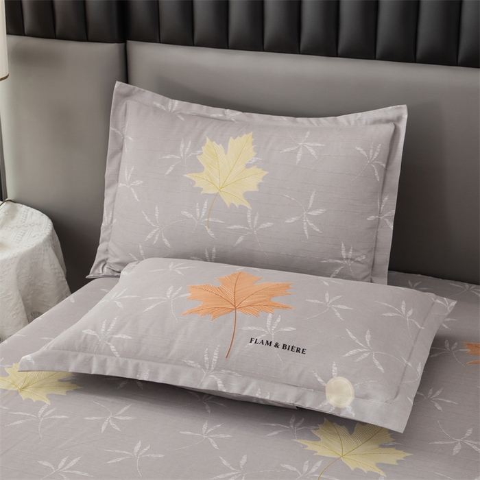 91家纺网 家纺一手货源 找家纺 佳宇轩 2026新款爆款140克独版植物羊绒加厚斜纹磨毛四件套 秋风落叶