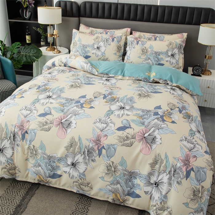 91家纺网 家纺一手货源 找家纺 佳宇轩 2026新款爆款140克独版植物羊绒加厚斜纹磨毛四件套 水木年华