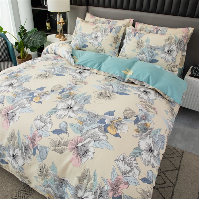 91家纺网 家纺一手货源 找家纺 佳宇轩 2026新款爆款140克独版植物羊绒加厚斜纹磨毛四件套 水木年华