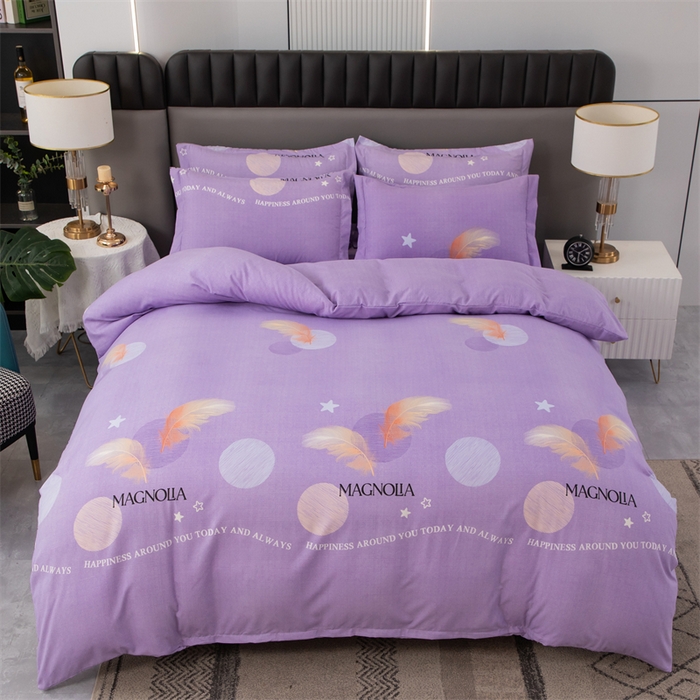 佳宇轩 2026新款爆款140克独版植物羊绒加厚斜纹磨毛四件套 羽蝶飞