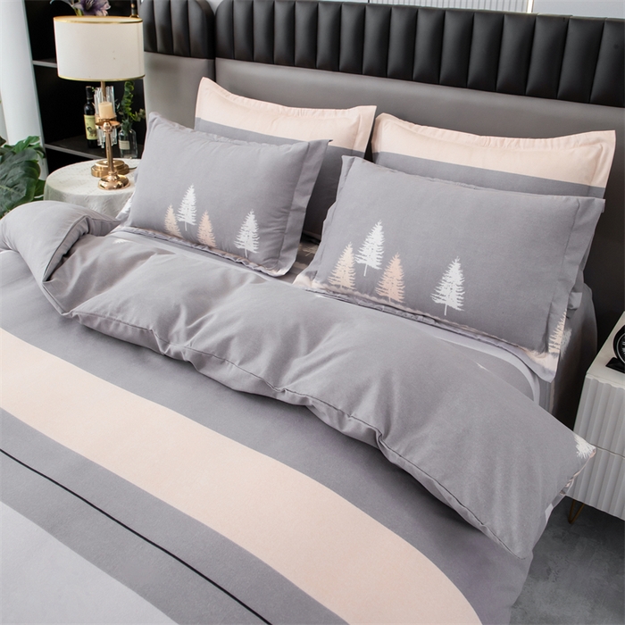 91家纺网 家纺一手货源 找家纺 佳宇轩 2026新款爆款140克独版植物羊绒加厚斜纹磨毛四件套 夏洛特