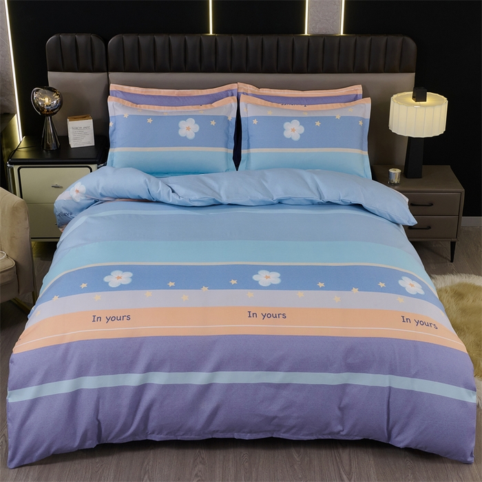 佳宇轩 2026新款爆款140克独版植物羊绒加厚斜纹磨毛四件套 芊芊花语