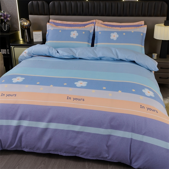 91家纺网 家纺一手货源 找家纺 佳宇轩 2026新款爆款140克独版植物羊绒加厚斜纹磨毛四件套 芊芊花语