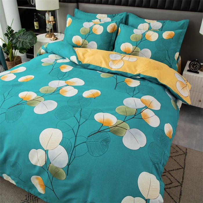 91家纺网 家纺一手货源 找家纺 佳宇轩 2026新款爆款140克独版植物羊绒加厚斜纹磨毛四件套 热带风情