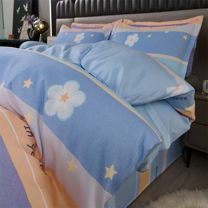 91家纺网 家纺一手货源 找家纺 佳宇轩 2026新款爆款140克独版植物羊绒加厚斜纹磨毛四件套 芊芊花语