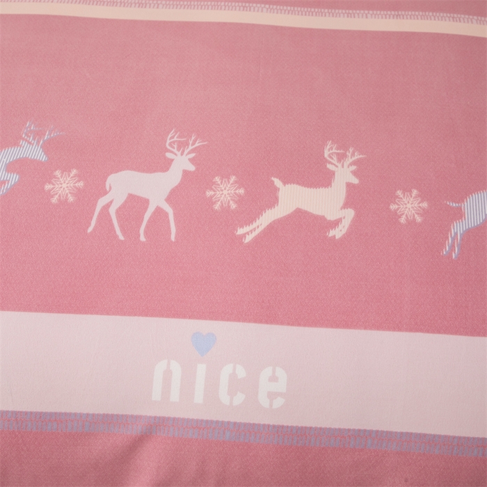 91家纺网 家纺一手货源 找家纺 佳宇轩 2026新款爆款140克独版植物羊绒加厚斜纹磨毛四件套 一鹿相伴