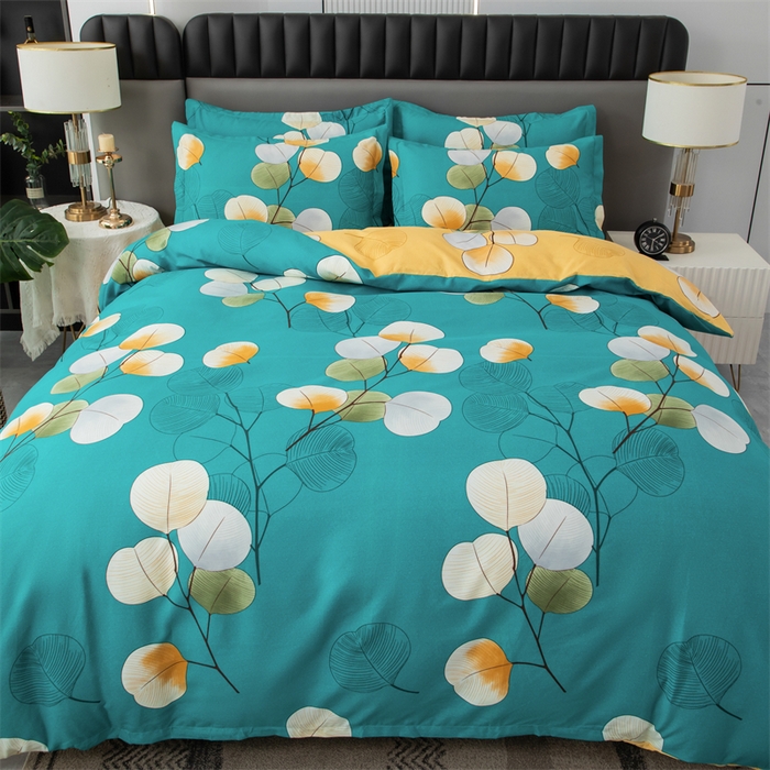 91家纺网 家纺一手货源 找家纺 佳宇轩 2026新款爆款140克独版植物羊绒加厚斜纹磨毛四件套 热带风情