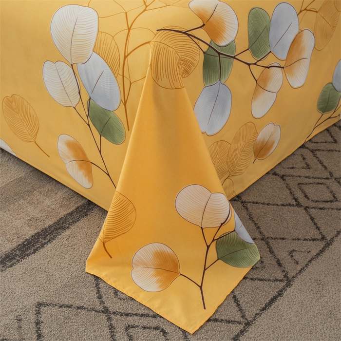 91家纺网 家纺一手货源 找家纺 佳宇轩 2026新款爆款140克独版植物羊绒加厚斜纹磨毛四件套 热带风情