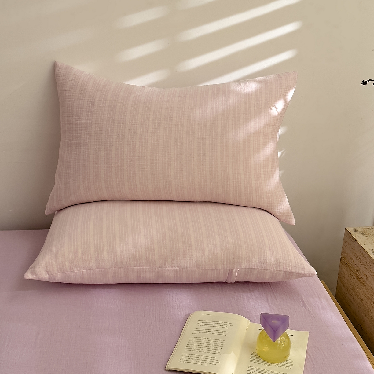 91家纺网 家纺一手货源 找家纺 DoDo 兜兜 2026年全棉纯棉A类色织皱皱纱床单单件 单床单 小半-紫