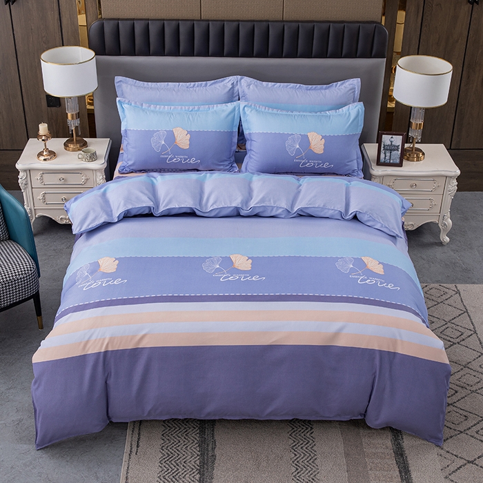 91家纺网 家纺一手货源 找家纺 佳宇轩 2026新款爆款140克独版植物羊绒加厚斜纹磨毛四件套 若雨千叶