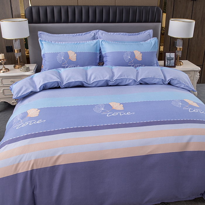 91家纺网 家纺一手货源 找家纺 佳宇轩 2026新款爆款140克独版植物羊绒加厚斜纹磨毛四件套 若雨千叶