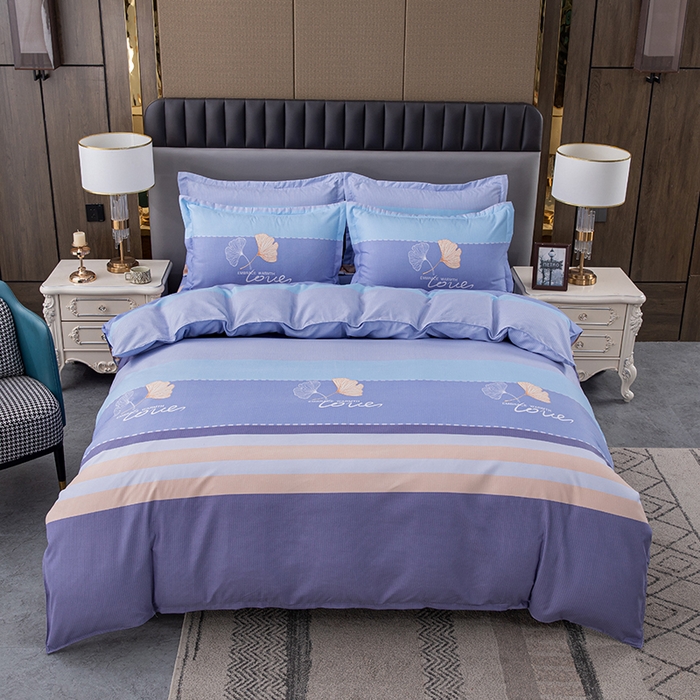 91家纺网 家纺一手货源 找家纺 佳宇轩 2026新款爆款140克独版植物羊绒加厚斜纹磨毛四件套 若雨千叶