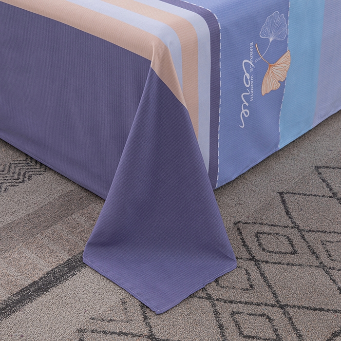 91家纺网 家纺一手货源 找家纺 佳宇轩 2026新款爆款140克独版植物羊绒加厚斜纹磨毛四件套 若雨千叶