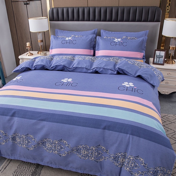 91家纺网 家纺一手货源 找家纺 佳宇轩 2026新款爆款140克独版植物羊绒加厚斜纹磨毛四件套 雅致蓝