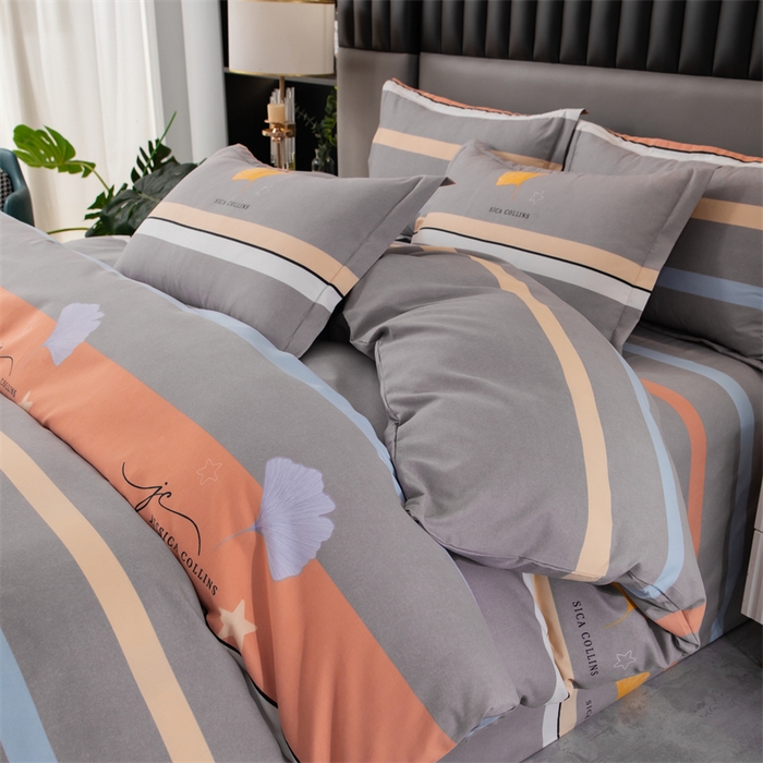 91家纺网 家纺一手货源 找家纺 佳宇轩 2026新款爆款140克独版植物羊绒加厚斜纹磨毛四件套 一叶知秋