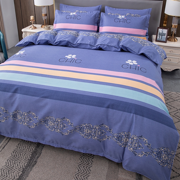 91家纺网 家纺一手货源 找家纺 佳宇轩 2026新款爆款140克独版植物羊绒加厚斜纹磨毛四件套 雅致蓝