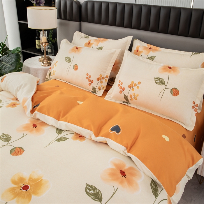 91家纺网 家纺一手货源 找家纺 佳宇轩 2026新款爆款140克独版植物羊绒加厚斜纹磨毛四件套 繁华