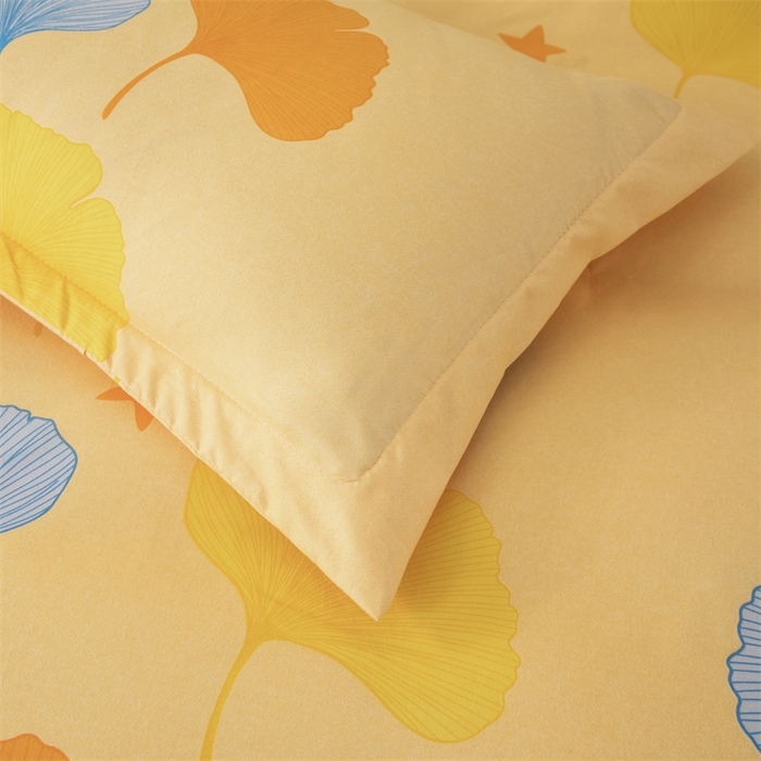 91家纺网 家纺一手货源 找家纺 佳宇轩 2026新款爆款140克独版植物羊绒加厚斜纹磨毛四件套 叶叶风情