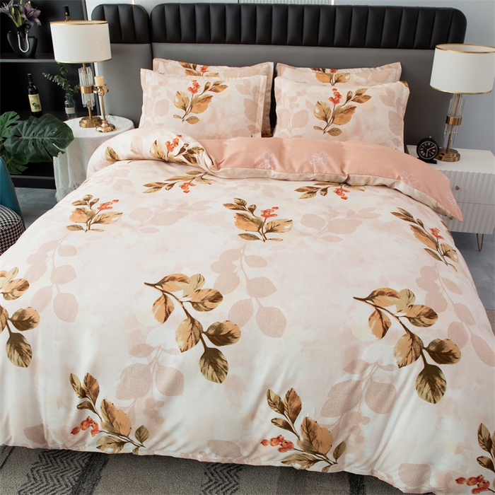 91家纺网 家纺一手货源 找家纺 佳宇轩 2026新款爆款140克独版植物羊绒加厚斜纹磨毛四件套 金枝玉叶