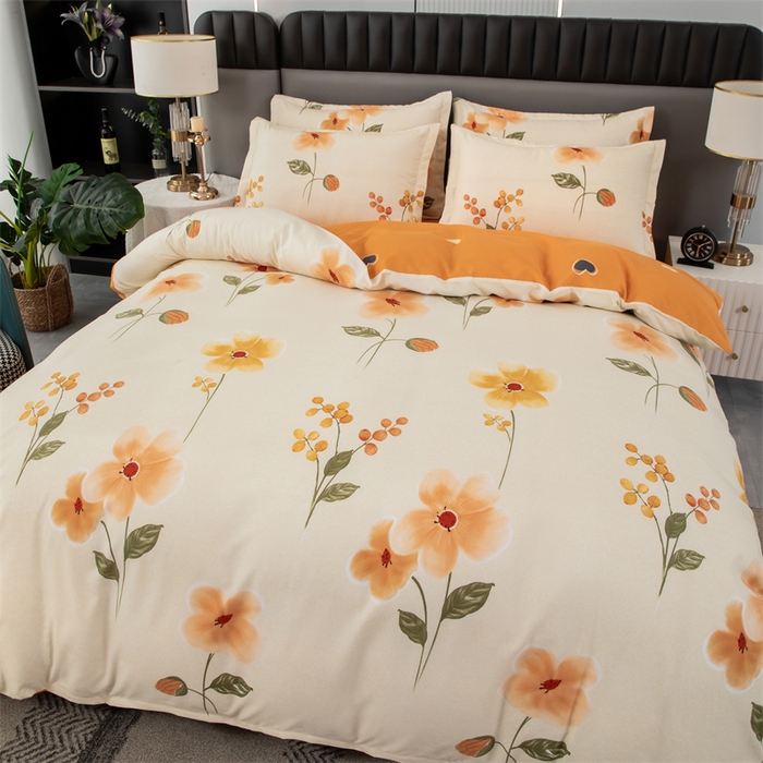 91家纺网 家纺一手货源 找家纺 佳宇轩 2026新款爆款140克独版植物羊绒加厚斜纹磨毛四件套 繁华