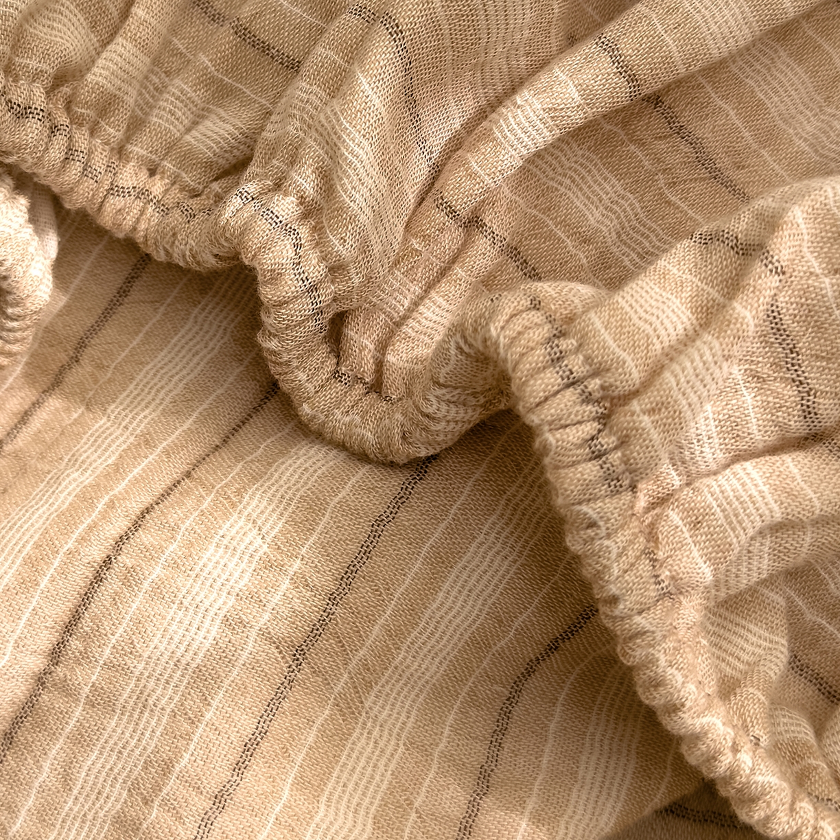 91家纺网 家纺一手货源 找家纺 （总）DoDo 兜兜 2026新全棉纯棉A类色织皱皱纱单床笠单件床笠单品