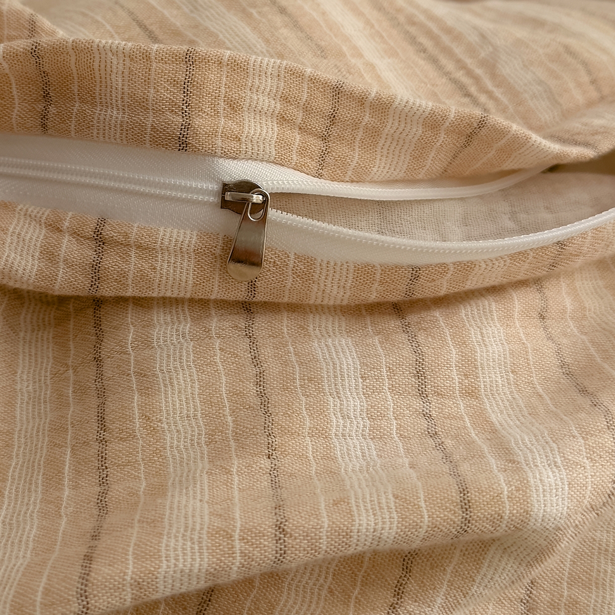 91家纺网 家纺一手货源 找家纺 （总）DoDo 兜兜 2026年全棉纯棉A类色织皱皱纱单件枕套单品枕套