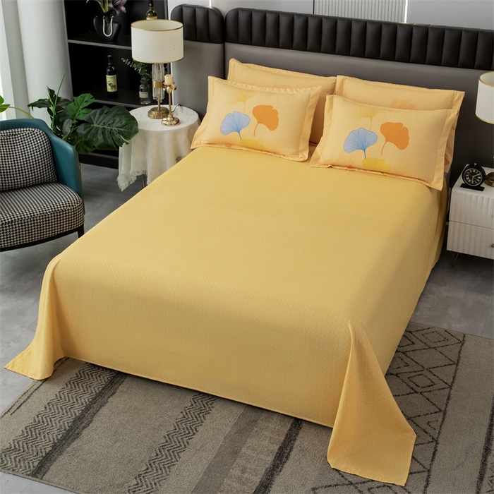 91家纺网 家纺一手货源 找家纺 佳宇轩 2026新款爆款140克独版植物羊绒加厚斜纹磨毛四件套 叶叶风情