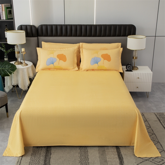 91家纺网 家纺一手货源 找家纺 佳宇轩 2026新款爆款140克独版植物羊绒加厚斜纹磨毛四件套 叶叶风情