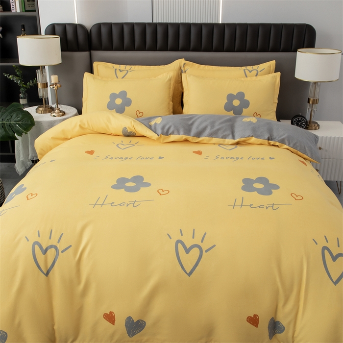 91家纺网 家纺一手货源 找家纺 佳宇轩 2026新款爆款140克独版植物羊绒加厚斜纹磨毛四件套 蜜恋