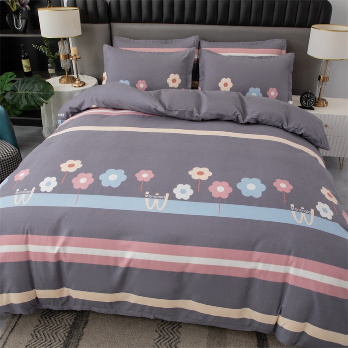 91家纺网 家纺一手货源 找家纺 佳宇轩 2026新款爆款140克独版植物羊绒加厚斜纹磨毛四件套 阿骨朵