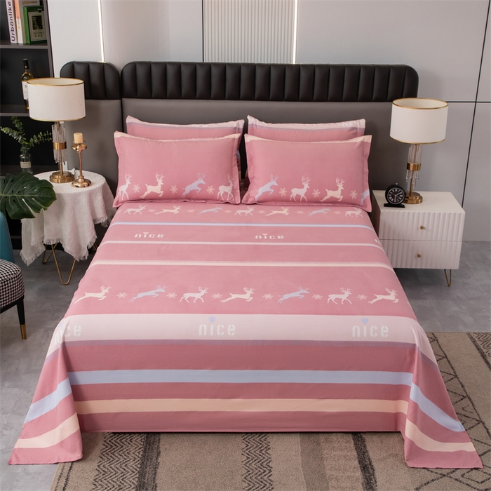 91家纺网 家纺一手货源 找家纺 佳宇轩 2026新款爆款140克独版植物羊绒加厚斜纹磨毛四件套 一鹿相伴