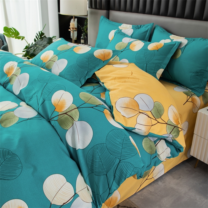 91家纺网 家纺一手货源 找家纺 佳宇轩 2026新款爆款140克独版植物羊绒加厚斜纹磨毛四件套 热带风情