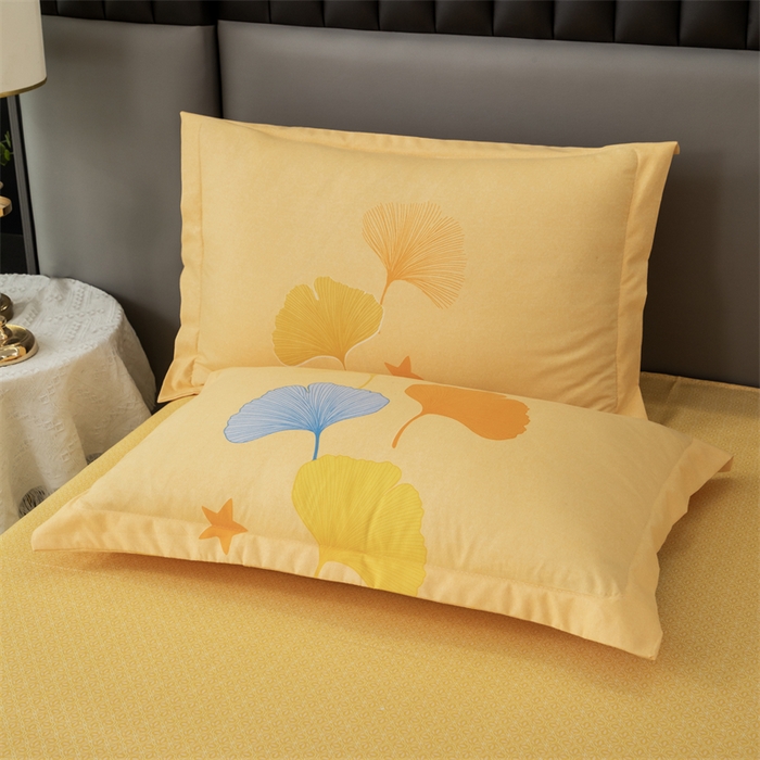 91家纺网 家纺一手货源 找家纺 佳宇轩 2026新款爆款140克独版植物羊绒加厚斜纹磨毛四件套 叶叶风情