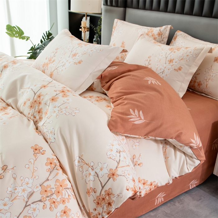 91家纺网 家纺一手货源 找家纺 佳宇轩 2026新款爆款140克独版植物羊绒加厚斜纹磨毛四件套 朝花夕拾