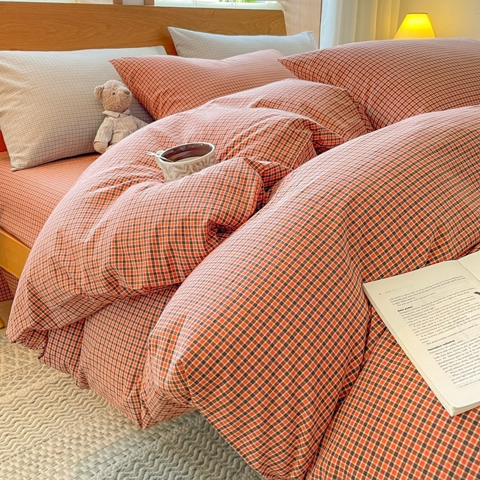 91家纺网 家纺一手货源 找家纺 （总）仰望棉麻双层纱供应链 2026新款全棉纯棉色织水洗棉日系简约风吊边四件套