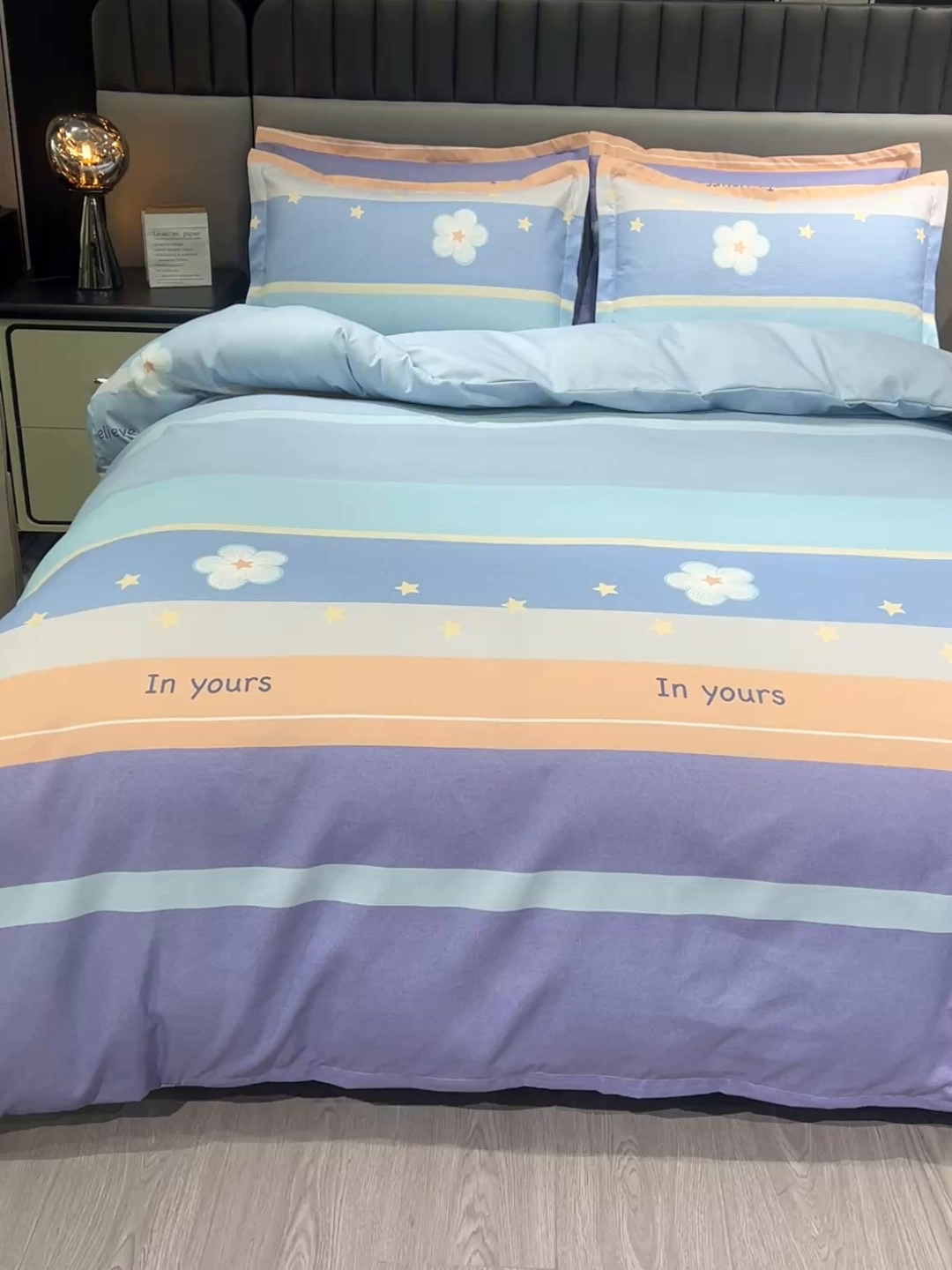 91家纺网 家纺一手货源 找家纺 佳宇轩 2026新款爆款140克独版植物羊绒加厚斜纹磨毛四件套 芊芊花语