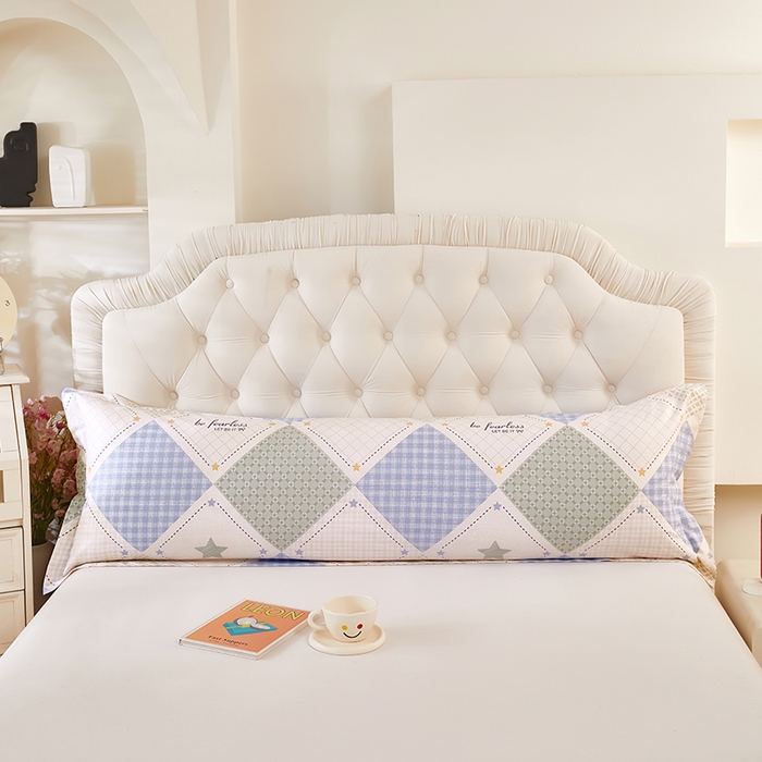 三盛源 2026新款小清新全棉纯棉双人长枕套靠枕套加长枕芯套单件1.8米学生宿舍 星恋时空