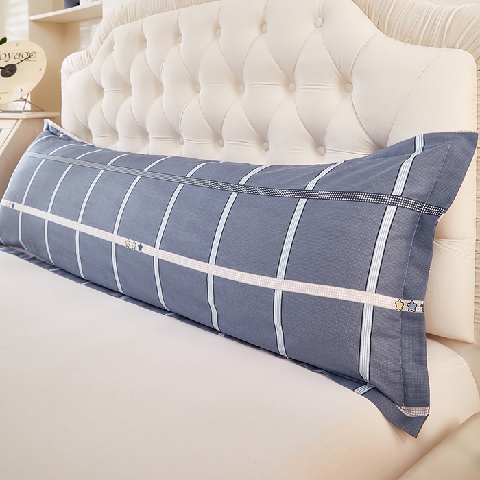 91家纺网 家纺一手货源 找家纺 三盛源 2026新款小清新全棉纯棉双人长枕套靠枕套加长枕芯套单件1.8米学生宿舍 绅士品格-兰